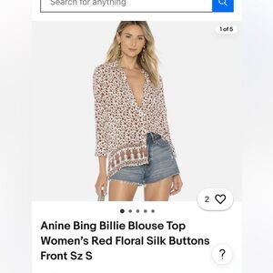 Anine Bing Billie Floral Blouse